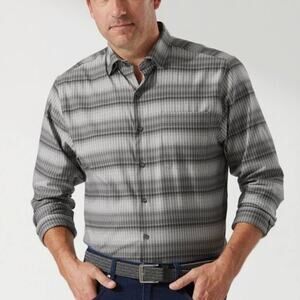 NWT TOMMY BAHAMA Men's Lazlo Lux Ombre Stripe Silk Blend Shirt Sz Medium